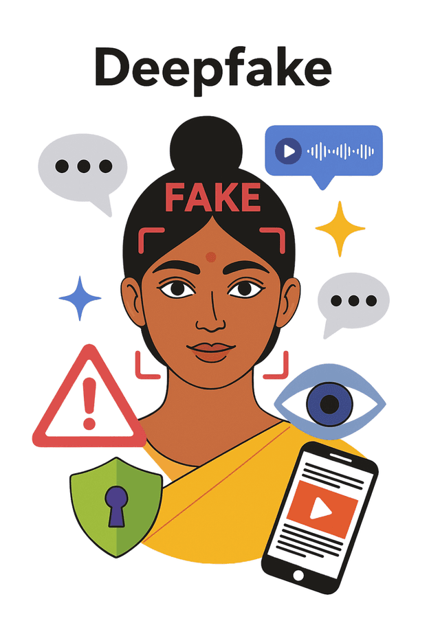 Deepfake awareness illustration